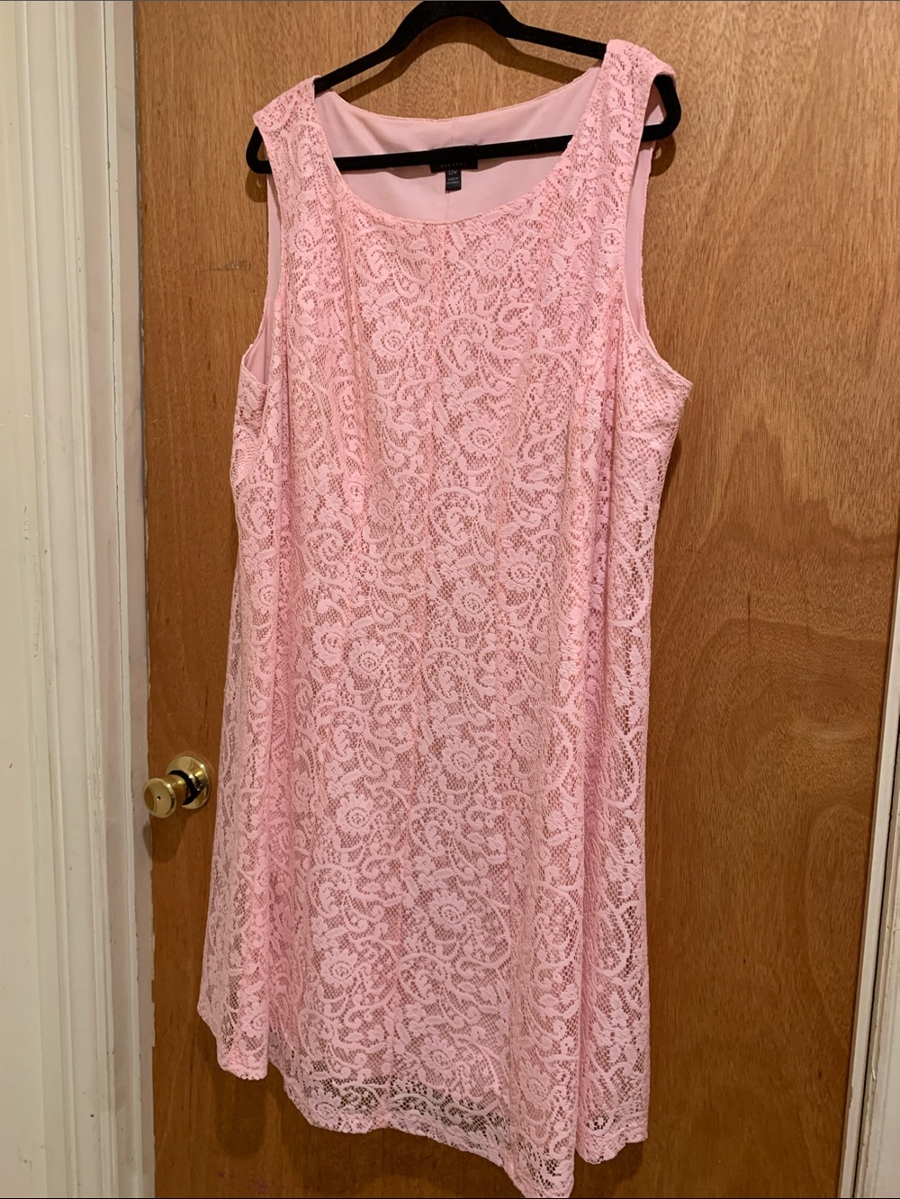connected apparel Pink Lace Midi Dress - Picture 3 of 9